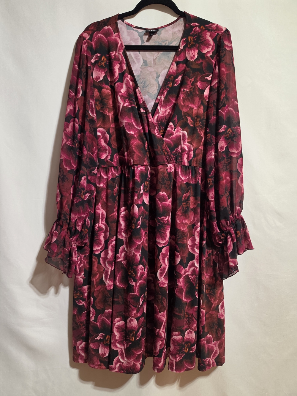 Torrid Moody Floral Peony Print Romantic Whimsigoth Dress
